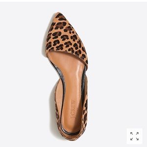 J. Crew Leopard d’Orsay Flats
